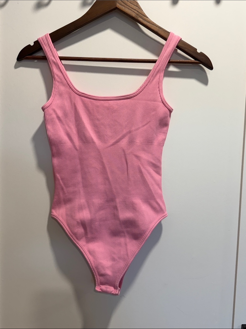 Girls' Ribbed Pink One-Piece Bodysuit